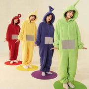JHCUG Anime Teletubbies Cosplay Onesie Costume for Men & Women - Halloween Christmas Jumpsuit Pajamas Sleepwear, Yellow M