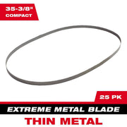 Milwaukee 48-39-0616 Extreme Thin Metal Compact Band Saw Blade 25PK