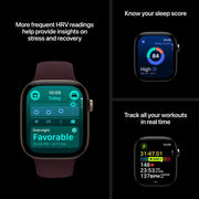 Apple Watch Series 12 Smartwatch, GPS + Cellular, 46mm Space Gray Aluminum Case, Navy Blue Sport Band, MJG64LS/A