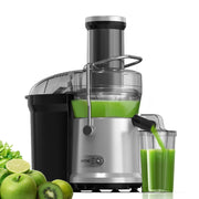 SIFENE Centrifugal Juicer Machine, 800W Motor, 3.2-Inch Wide Chute, Dual Speed Modes, Stainless Steel Housing, Silver, 800ML Capacity