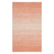 Safavieh MTK601D-8 Montauk Mindil 8ft x 10ft Orange/Ivory Indoor Trellis Coastal Handcrafted Area Rug