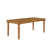 My Texas House MT65250047100A3 Perry Extendable Dining Table, Warm Brown Finish, 16