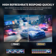 CRUA CR240DM 24 inch Curved Gaming Monitor, FHD 1080P Frameless Computer Monitor, Support AMD freesync Low Motion Blur, Eye Care, VESA, DisplayPort, HDMI (Black)