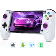 ESYWEN Mobile Gaming Controller, Wireless Bluetooth, Adjustable Clamp 10-17.5cm, Hall Effect Joysticks, Dual Vibration Motors, Turbo Function, 600mAh Battery, Black
