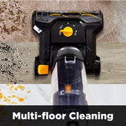 Eureka PowerSpeed Upright Vacuum Cleaner, Lightweight, 2.6L Dust Cup, Pet Turbo Tool, Five Height Settings, Black Yellow