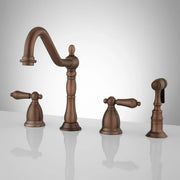 Signature Hardware 394338 Helena Widespread Kitchen Faucet with Side Spray, Oil Rubbed Bronze