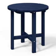 WestinTrends Malibu Outdoor Side Table, All-Weather Poly Lumber, Adirondack Round Patio End Table, Navy Blue, 18 in