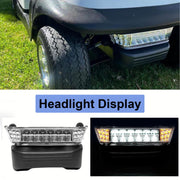 Partiue LED Golf Cart Light Kit, Deluxe 12V Street Legal System with Turn Signals, Brake Lights, Horn for Electric Club Car Precedent 2004-2008.5 D-Deluxe Precedent Light