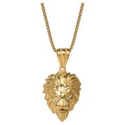 Brilliance C600756Y-M.WM Fine Jewelry Stainless Steel IP Yellow Plated Lion Pendant Necklace, 22