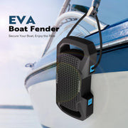 SPECSTAR EVA Boat Fenders, 4 Pack, Black, Lightweight Impact Absorption with Nylon Rope for Yachts and Bass Boats VH1440US-BK-N1