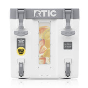 RTIC Halftime Water Cooler, 3 Gallon Hard-Sided Beverage Dispenser, Leak-Resistant, Stackable Design, White, 92276171