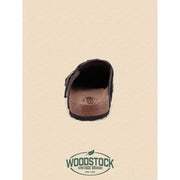Woodstock Men's Beacon Genuine Leather Comfort Clog Sandal, Brown, Medium Width, Flat Heel, Slip-Resistant