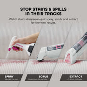 Shark HX100 StainForce Cordless Portable Spot Cleaner with Dual-Activated Spray, Odor Neutralizer, White