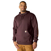 Carhartt Men's Loose-Fit Midweight Logo Hoodie, Port, X-Small, K288-PRT