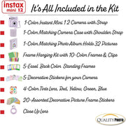 Fujifilm Instax Mini 12 Instant Camera with Case and Accessory Kit Lilac Purple 4.9 MP