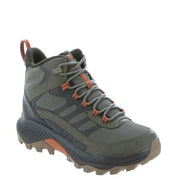 Merrell J038278 Speed Strike Mid Waterproof Hiking Boots for Men - Olive - 9.5M