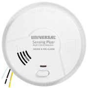 Universal Security Instruments Sensing Plus Hardwired Smoke & Fire Alarm with Multi-Criteria Detection and 10-Year Battery Backup, AMI1061SB