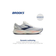 Brooks 1204261B140 Adrenaline GTS 24 Running Shoes for Ladies - Grey/Blue Ribbon - 8M