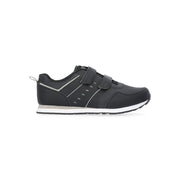 Athletic Works Silver Series 3 Men's Wide Width Running Sneakers, Black, Hook-and-Loop Closure, Cushioned Memory Foam Insole
