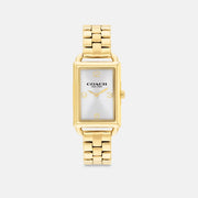 Coach Outlet CS622 Liz Watch, Gold Tone Case & Bracelet, Quartz Movement, Water-Resistant 99 Feet, 30mm x 22mm