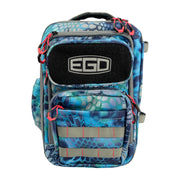 Ego Kryptek Tactical Fishing Tackle Box Backpack, Durable Water-Resistant 1000D Nylon with PVC Backing, Multiple Storage Pockets, Laser-Cut Molle Loops, Includes 4 Clear Tackle Trays, Pontus Camouflage, 75084