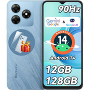 Blackview Wave 8 6.56'' 4G LTE 4 GB RAM 128GB ROM 1.6 GHz Processor Speed Unlocked Cell Phones, Blue
