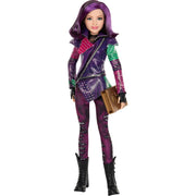 Mattel Disney Descendants Mal Isle of the Lost 10th Anniversary Fashion Doll, 11-Inch, Purple Hair, Removable Outfit, Spell Book Accessory