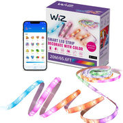 WiZ Connected RGBIC LED Light Strip, 65.6 Ft, Multicolor, Cuttable, App and Voice Control
