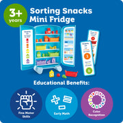 Learning Resources Sorting Snacks Mini Fridge Educational Toddler Toy, 51-Piece Playset, Multicolor, LER6820