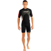 Cressi Med X 2.5mm Neoprene Shorty Wetsuit for Men - Black/Red - L