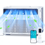 TASKBAY 10K BTU Window Air Conditioner, 4-in-1 Cooling Unit, Washable Mesh Filter, White, WAC004