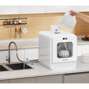 AIRMSEN ZMW-DUHC01 9 Programs Portable Countertop Dishwasher with 5L Built-in Water Tank, White