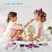Rirool RIROOL-HOUSE2 Play Kit for Girls Vanity Set and Pretend Makeup Case - Perfect Gift for Toddlers and Kids - Pink - Ages 3-8