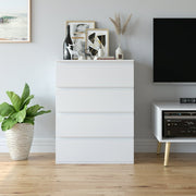 Homfa HMD-180 4 Drawer Modern Storage White Dresser