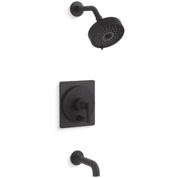 Kohler Castia by Studio McGee Rite-Temp Bath and Shower Trim Kit, Matte Black, 2.5 GPM, Single Function Shower Head, T35918-4Y-BL