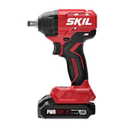 SKIL PWR CORE 20V Brushless Cordless Impact Wrench, 1/2-Inch Anvil, Two-Speed Selection, Includes 2.0Ah Battery and Charger, IW6720B-10