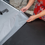 Bimini Bay Outfitters SolarGuard Plus Windshield Sun Shade, XL, Reflective Silver, 68in x 41in, Exterior-Mounted, Universal Fit, 53884