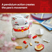 LEGO Lucky Cat Building Toy, 280 Pieces, Waving Paw Action, White, Ages 9+, 6523866