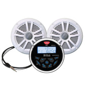 Boss Audio Systems MCKGB350W.6 Marine Gauge Receiver Speakers, Bluetooth, No CD
