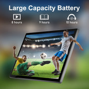 YYSWIE 10.1 Inch Android 13 Tablet, 8GB RAM, 64GB Storage Expandable to 512GB, Octa-Core Processor, 7000mAh Battery, HD IPS Touchscreen, Dual Camera, WiFi, Black, Z10 CT1001