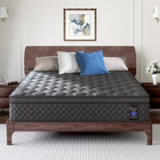 Viscountess C-14K Black 14 inch King Mattress Gel Memory Foam Hybrid Mattress in a box King Medium Euro Top Pocket Innerspring