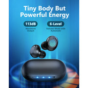 HealthTree In-the-Ear Hearing Aids for Seniors Rechargeable with Noise Cancelling - Soft Silicone Earplugs Ensure Comfort All Day