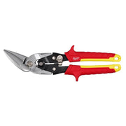 Milwaukee Electric 10 in. Straight Serrated Offset Aviation Snips, Forged Alloy Steel Blades, Comfort Grip Handles, 48-22-4562