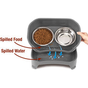 Neater Pets 200-236-AB2 EXPRESS Neater Feeder Dog Feeder - Gunmetal Grey - Medium to Large