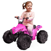 Flybar KT25015AE 12V Glow ATV Ride-On Toy with LED Lights, Pink, Ages 3-6, Rechargeable Battery