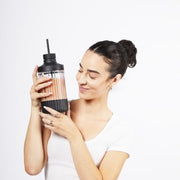 Beast Health Blender, 1000-Watt Motor, Patented Thermal Safety Blade, Ribbed Tritan Vessel, Portable Straw Cap System, Pebble Grey, B10R-GR-US