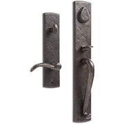 Signature Hardware 287527 Bullock Dummy Entrance Door Set with Lever Handle - Right Hand, Dark Bronze