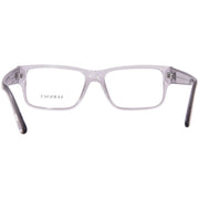 Versace VE3342 Unisex Eyeglasses, Grey Transparent Acetate Full Rim Rectangle, Lens 57mm, Bridge 17mm, Temple 150mm