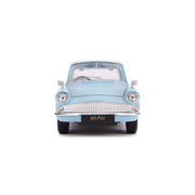 Jada Toys Harry Potter 1959 Ford Anglia Diecast Vehicle with 2.75-Inch Harry Potter Figure, Rusty Blue, 1:24 Scale, JAD31127