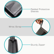 Maxell 96ct CD/DVD Zipper Storage Case, Black - Water Resistant